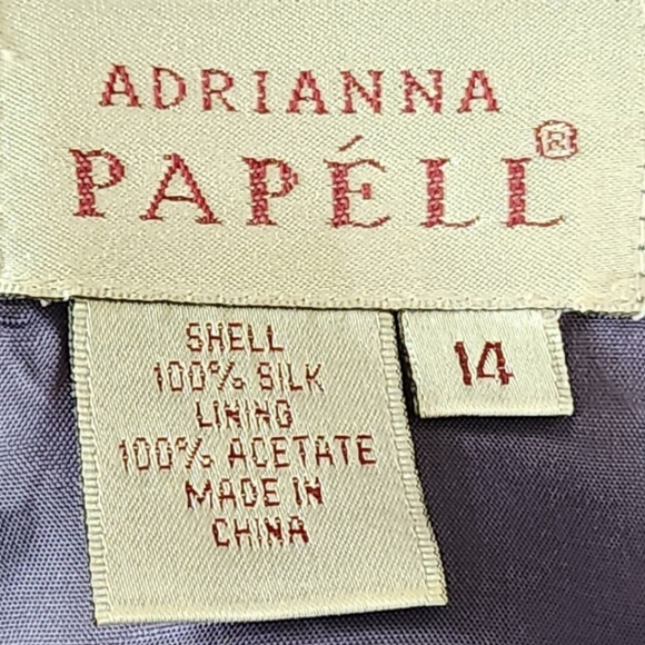 ADRIANNA PAPELL Silk Floral Print Sheath Dress - Size 14 - Picture 12 of 13